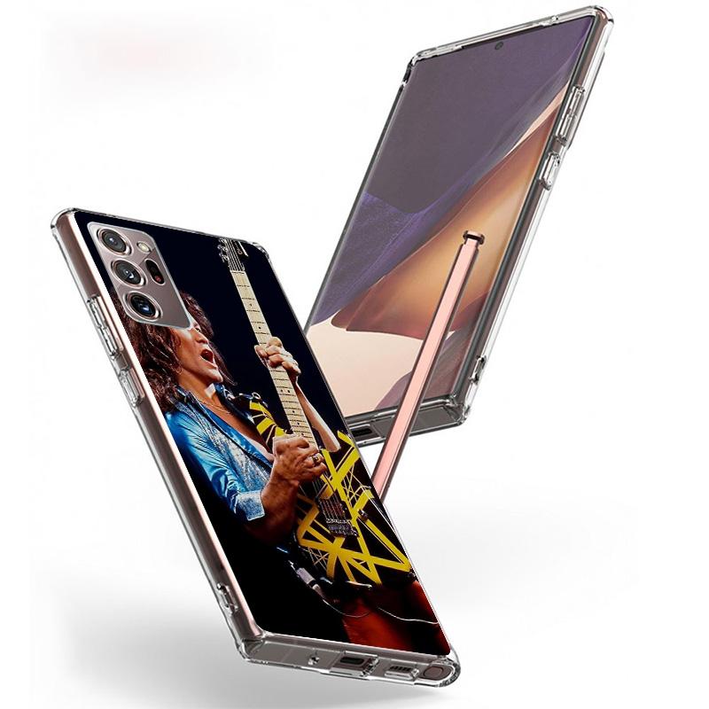 Eddie Van Halen Graphic Guitar Phone Case For Samsung Galaxy S24 S25 Edge S26 Ultra S23 S22 S21 Plus S20 FE + Personalized Print