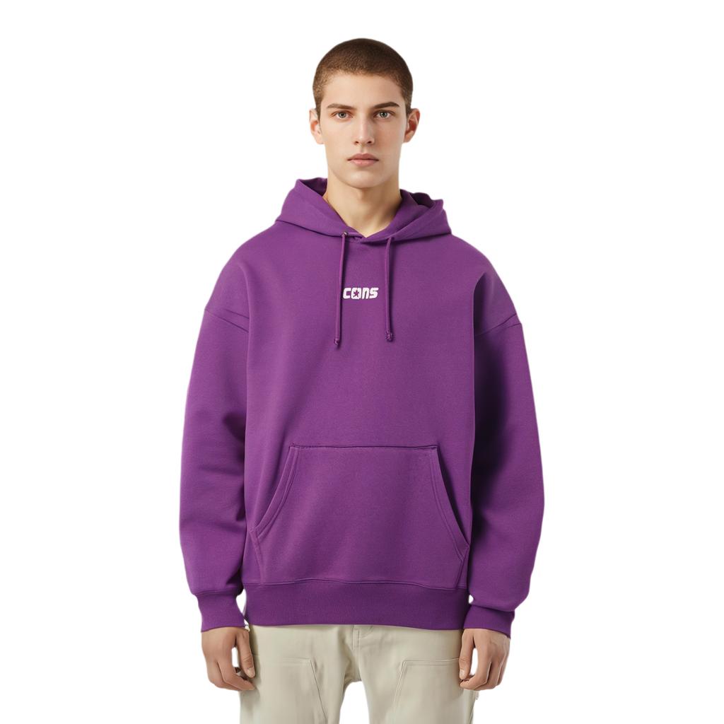 Converse Sweatshirts Men's Purple Hooded Moderate Regular 10021634-A01