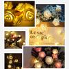 Pink Rose String Lights For Bedroom Battery Operated Flower LED Lights For Outside Romantic Home Dorm Room Festival Fairy Lights