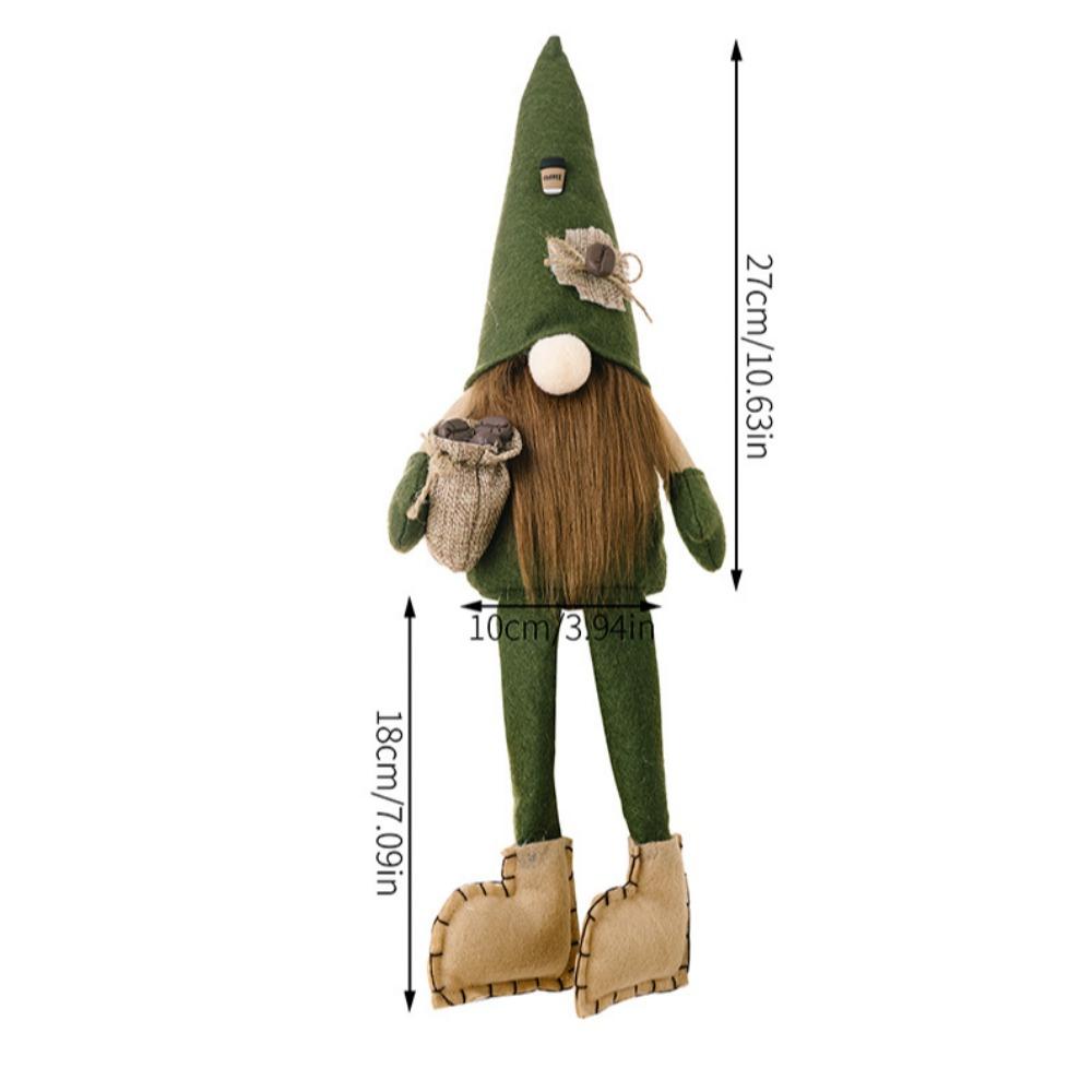 1/2 Pcs Coffee Gnome Coffee Bar Decoration, Handmade Swedish Gift Farmhouse Plush With Coffee Bag Christmas Kitchen Decoration