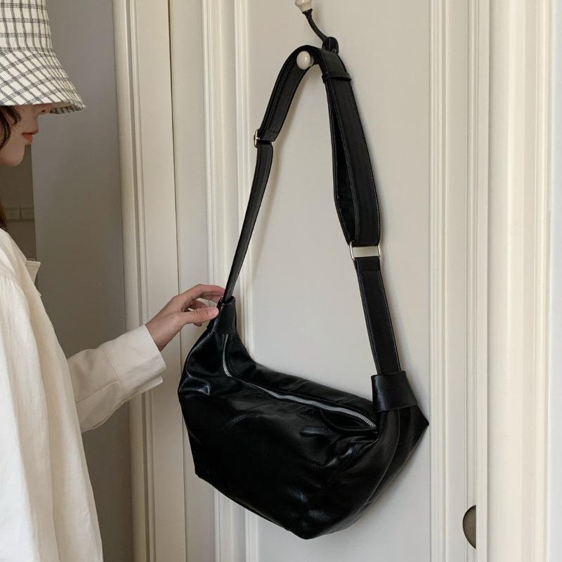 Large-capacity Retro Dumpling Bag, Laid-back Casual Croissant Bag, Commuter Single-shoulder Crossbody Bag