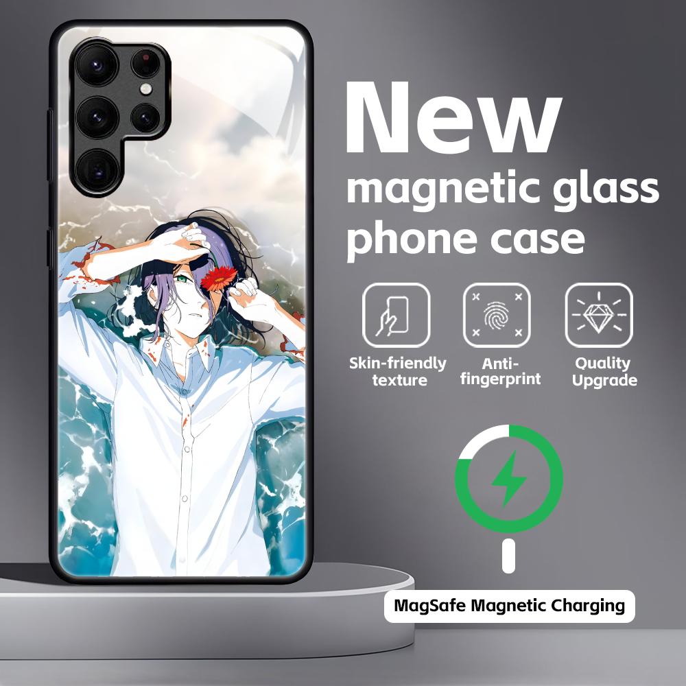 Anime Chainsaw Man  Phone Case For Samsung S25 S24 S23 S22 S21 S20 Plus Ultra Note20 Glass Magnetic Case