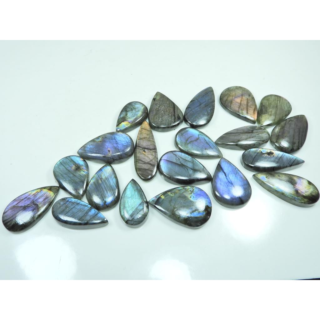 Natural Purple Multi Spectrolite Labradorite Pear Loose Gemstone 20 Pcs Lot LL-1198