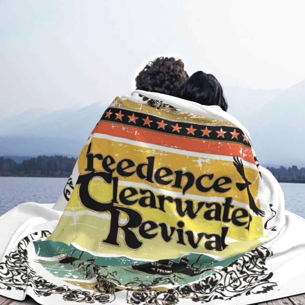 Creedence Clearwater Revival Riverboats Blanket Soft Warm Flannel Throw Blanket Bedspread for Bed Living room Picnic Travel