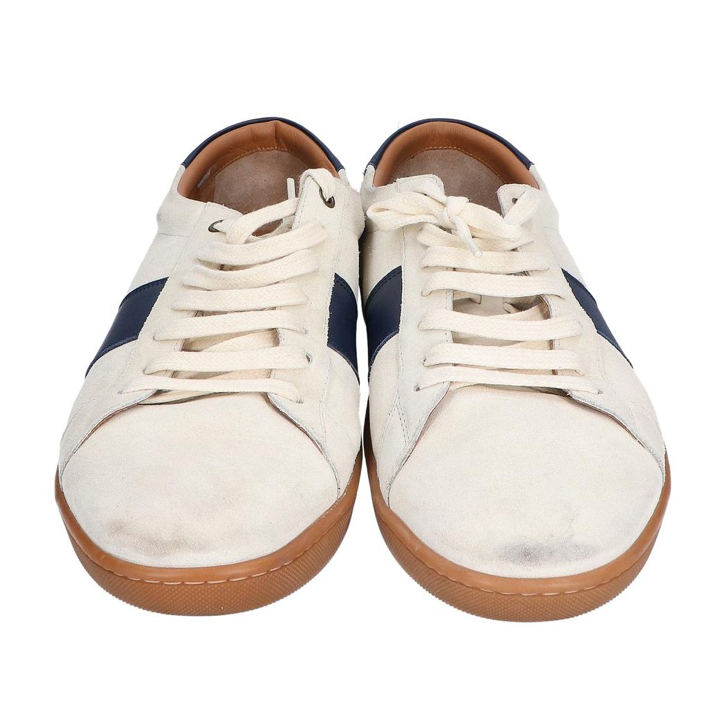 SAINT LAURENT PARIS Suede low-cut sneakers/ shoes 45 Beige / navyUsed