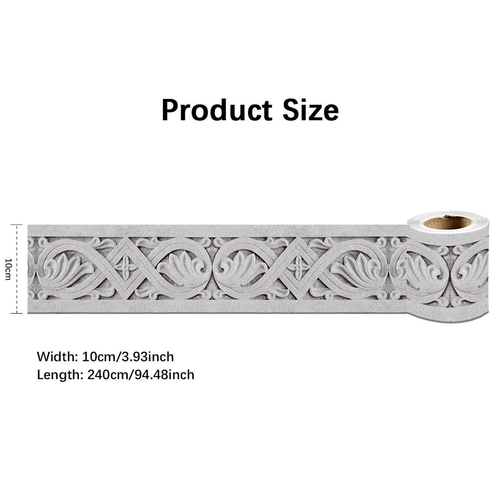 Eco-Friendly PVC Wall Panels, Peel & Stick Baseboard Trim, Decorative Skirting for Home Interior, Non-Toxic DIY Decor Art