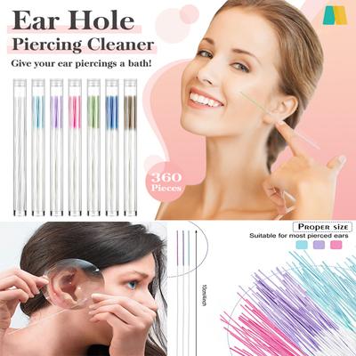 Ear Hole Floss Earrings Hole Cleaner Disposable Piercing Aftercare Cleaner Earrings Piercing Cleaning Line Ear Piercing Care Cleaning
