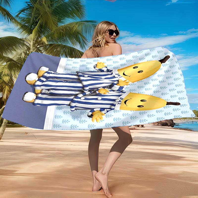 Bananas In Pyjamas Classic Beach Towel, Quick-drying, Easy to Care for, Suitable for Both Fitness and Beach Vacations,Sports Essential
