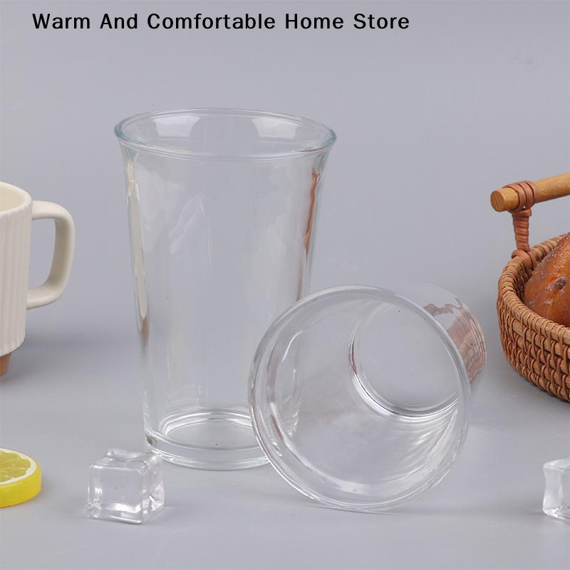 Fashion Coffee Cups Glass Transparent Latte Coffee Mug Juice Milk Drinking Glass Water Drinkware Glass Cup Drink Christmas Gift