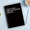 Humorous black grid notebook, the perfect mischief gift for friends and colleagues.