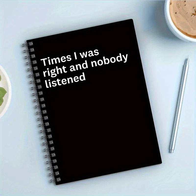 Humorous black grid notebook, the perfect mischief gift for friends and colleagues.