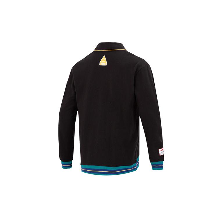 New PUMA Team Badge V neck Jacket Tr Jacket Unisex Black 677374-01