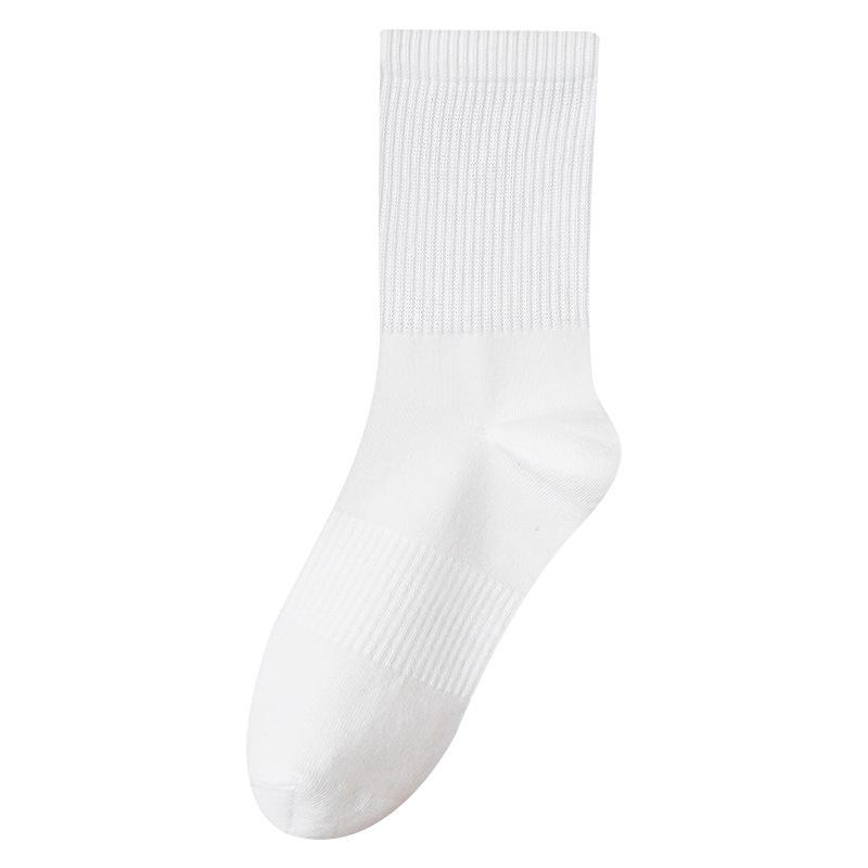 Women's Mid-Calf Summer Thin Socks - Anti-Pilling, Versatile, Sweat-Wicking, Odor-Resistant, Long-Staple Cotton, Solid Color.