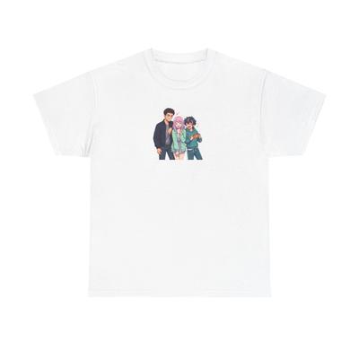 Anime Trio Characters T-Shirt | Group Portrait, Pastel Aesthetic