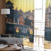 St Architecture River-cortinas transparentes de gasa de lujo para sala de estar, dormitorio, decoración, ventana, gasa, cortina de tul