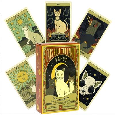 [AZAASU] Cat Tarot 78 Cards Tarot Card Fortune Telling Deck with Cute Cat Illustrations - A Cat World for Cats, by Cats