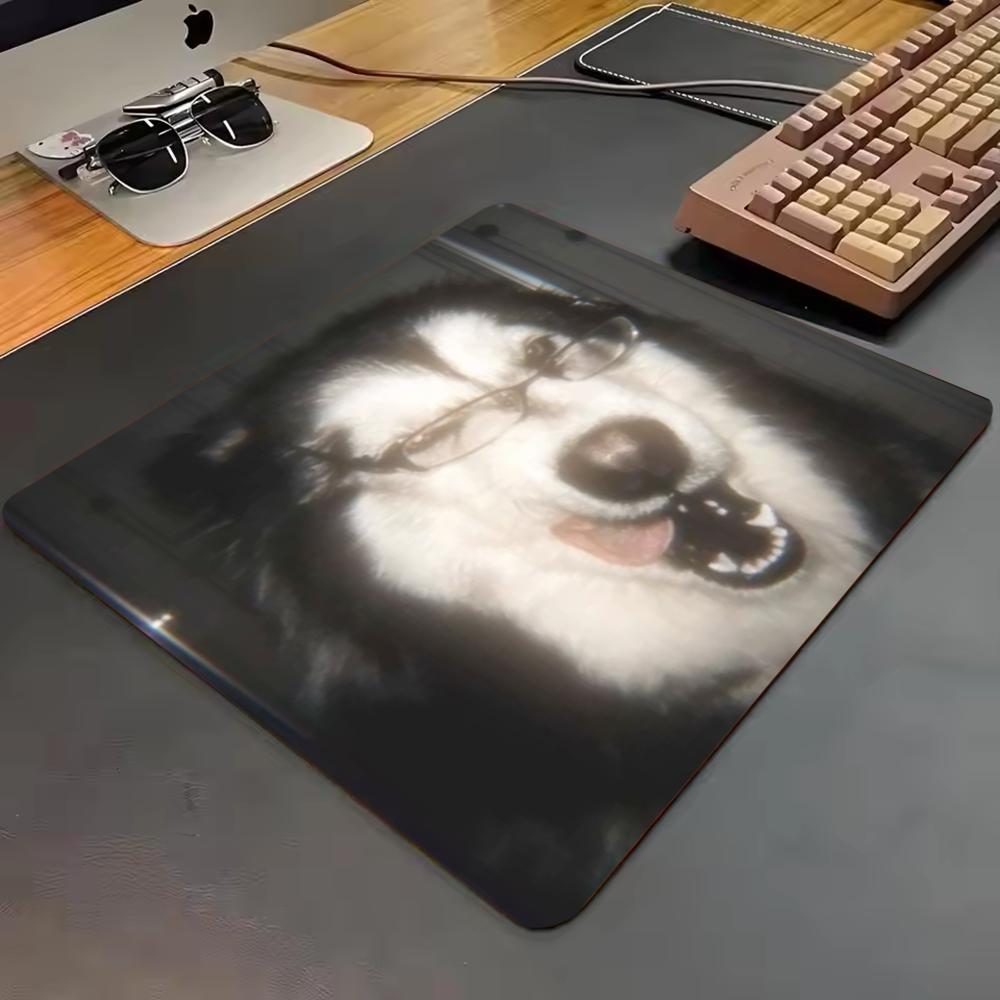 Funny Glasses Pet Portrait Small Mouse Pad 45X50 Laptop Mousepad Keyboard Mat Desk Protector Meme Animal E-sports Gaming Pads