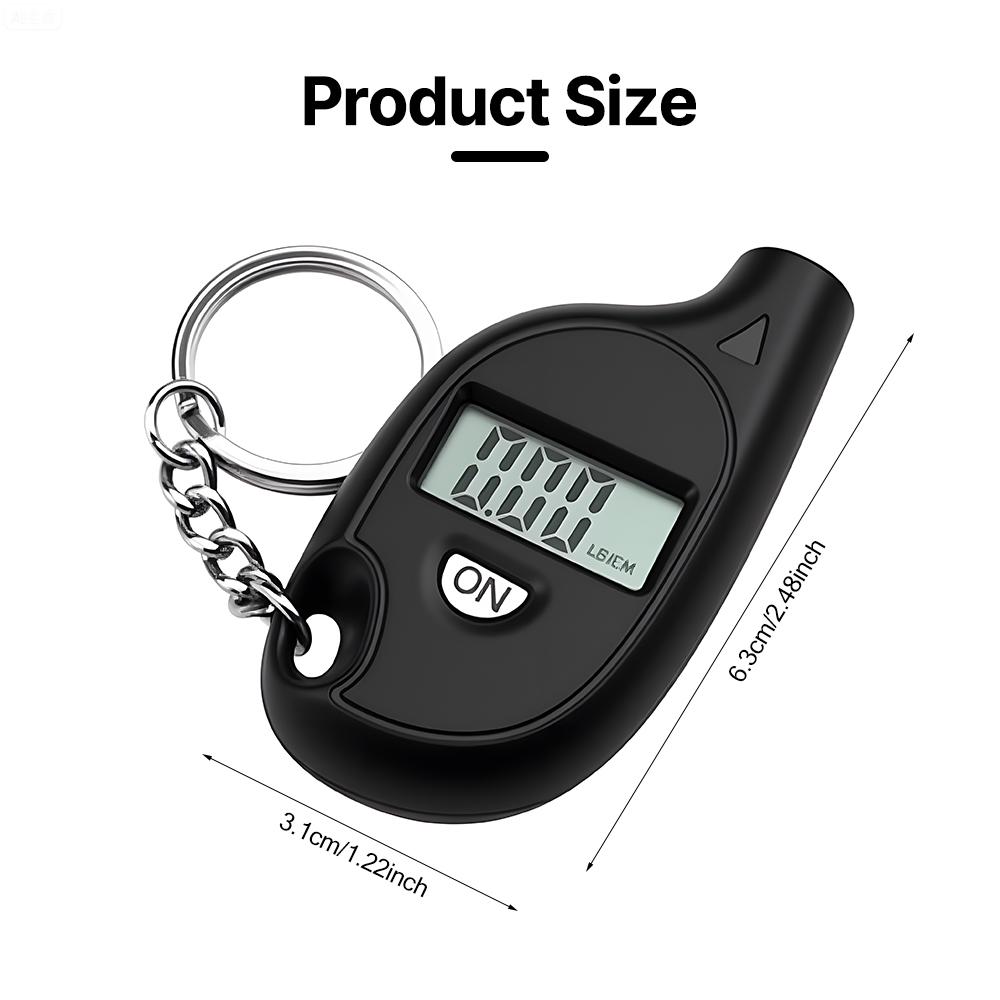 Keychain Tire Pressure Gauge - Mini Digital Display Car Tire Pressure Monitor Tool