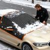 Magnetic Snow Cover for Windshield - Oxford Cloth Windproof Car Snow Guard with Straps, All Weather Protection for Automotive