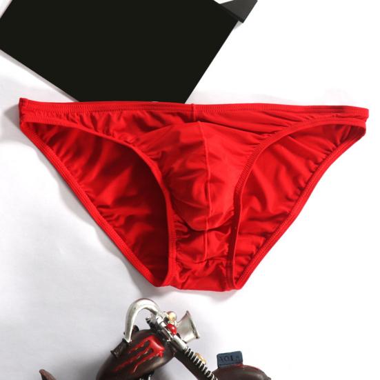 Men Briefs Low-rose U-Convex Tight Cut High Elasticity Panties Solid Color Breathable Comfortable Underwear