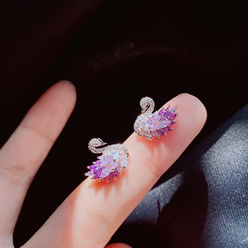 

Корейские модные серьги из циркония и серебра 925 пробы для женщин