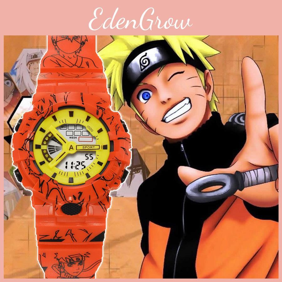Cartoon Naruto Fan Style Unisex Digital Watch For Students Waterproof Electronic Movement Origin) 37mm Dial Diameter