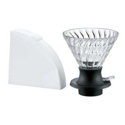 HARIO Dripper à immersion en verre Switch 360 Extraction facile par simple pression, Rendement 360 ml, Noir Cadeau, Cadeau, SSD-360-B
