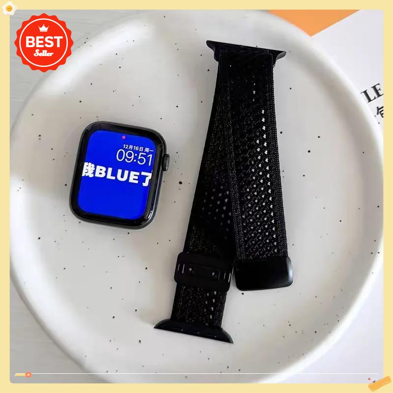 Magnetic Strap For Apple Watch Ultra 3 2 Bands 49mm 44mm 40mm 41mm 45mm 42mm 46mm Nylon Bracelet IWatch 11 10 9 8 7 6 5 4 SE 3