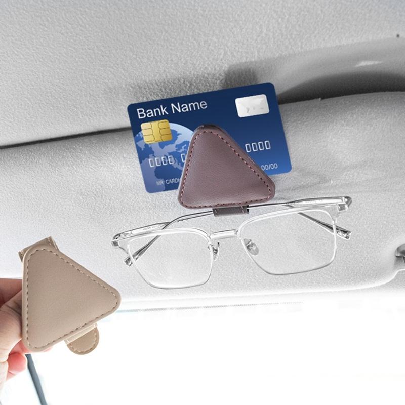 Multifunctional Eyeglass & Sunglass Holder for Car Compact & Practical Sunglass Storage Stylish Car Sunglasses Clamp