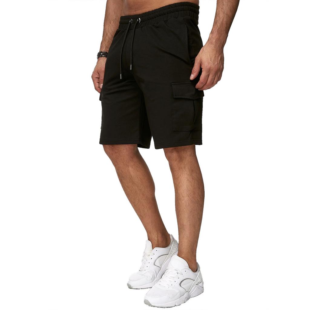 Men Casual Drawstring Waist Cargo Shorts with Multiple Pockets and Relaxed Fit for Everyday Wear Outdoor Activities