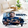 Kylian Mbappe Round Area Rug,Carpet Rug for Living Room Bedroom Sofa Playroom Decor,Non-slip Floor Mat
