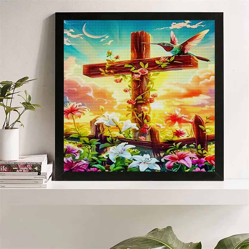New Arrival 5D DIY Full Circle Diamond Painting "Cross" Embroidery Cross Stitch Home Decor Gift