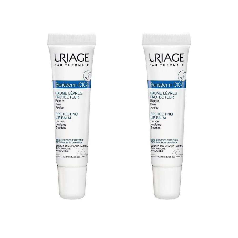 Uriage Bioderm Cica Lip Balm 15ml 2-Pack
