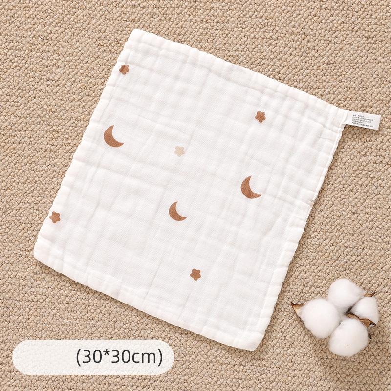 Baby Cotton Muslin Towel Bib Newborn Ultra-Soft Cotton Square Towel Baby-Specific Face Wash Towel Gauze Towel for Children