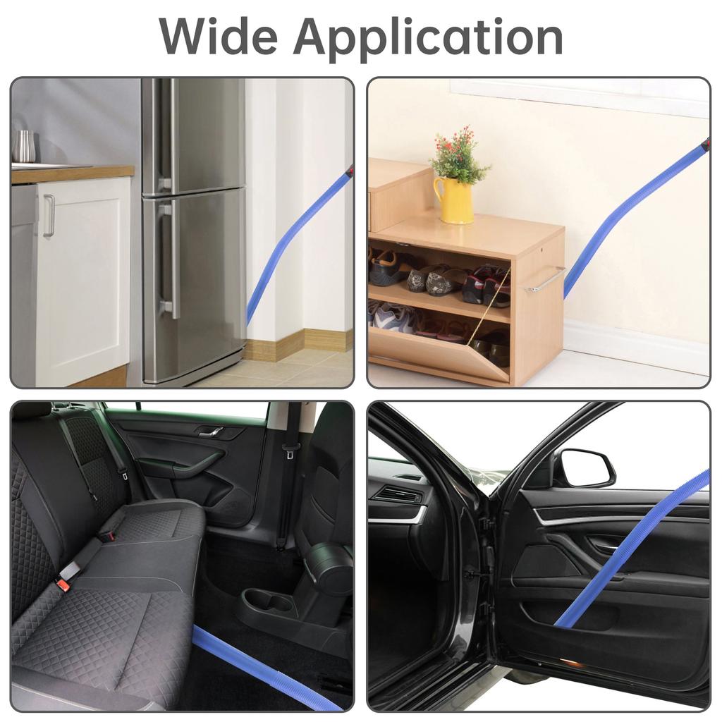 4pcs Reusable Flexible Vacuum Hose Attachments Heavy Duty Corners Gaps Dryer Vents Cleaning Hard Reach Areas Universal Fit