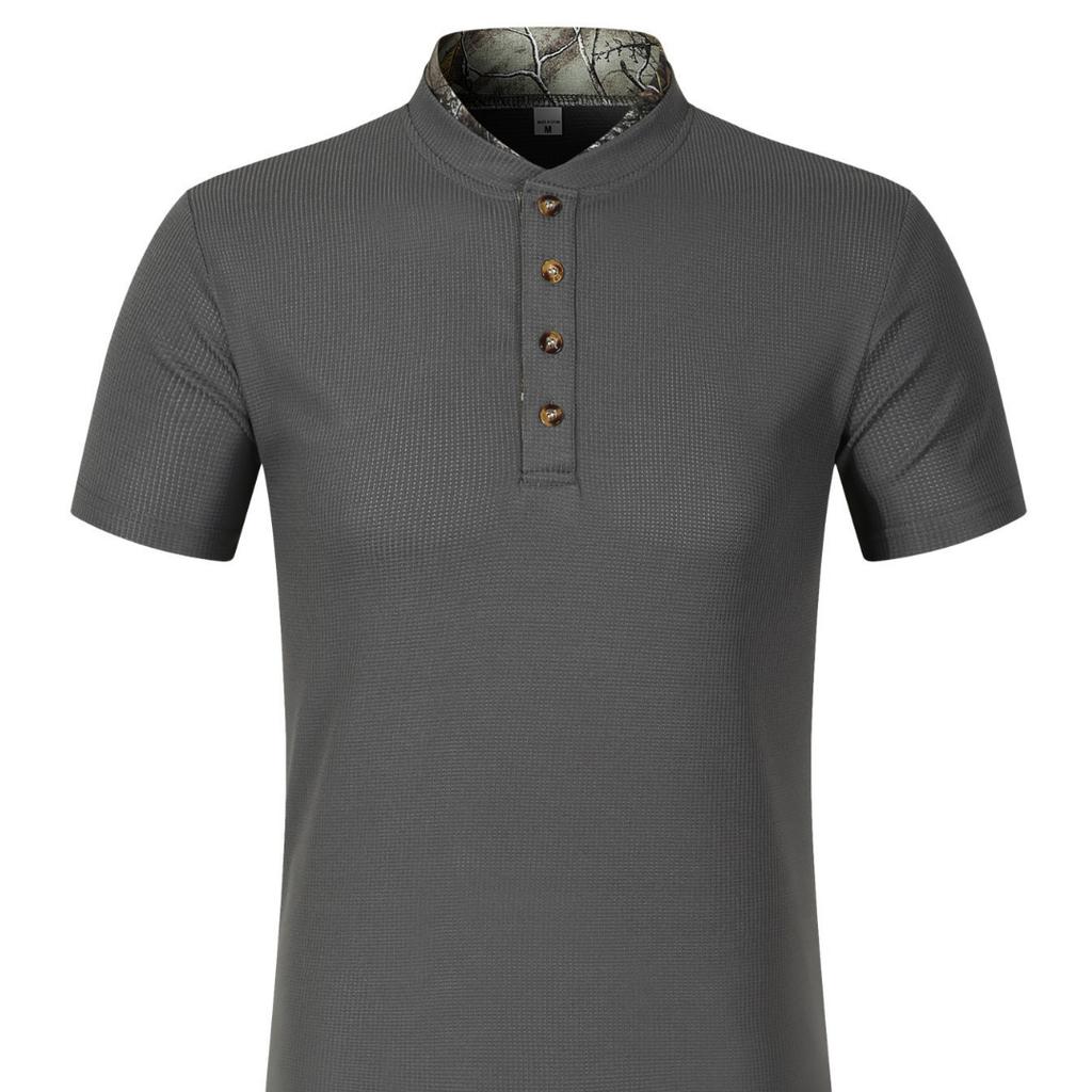 Neue herren POLO hemd doppel-schicht stehkragen kurzarm hemd mode lose körper hemd