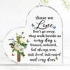 2D FlatAcrylic Heart Sympathy Memorial Gift Desktop Decoration Plaque, Home Decor Plaque Hanging Wall Art Decorative Garden Decoration for Room Door S