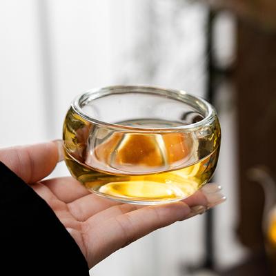 80ml Hitzebeständige Glastasse Haushalt 2er Set Einfache Heißteetasse Teeschale Geeignet zur Bewirtung von Gästen Kleines Weinglas