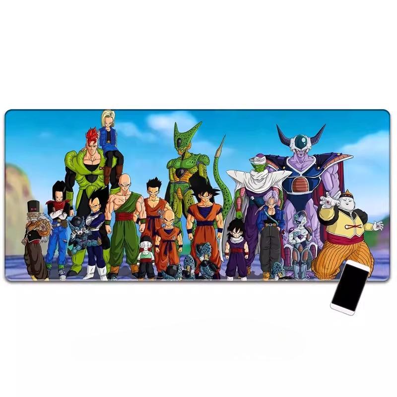 Super Popularna Seria Dragon Ball Son Goku Nadrukowana Skórzana Podkładka Pod Mysz Duża Z Obszytymi Krawędziami Podkładka na Biurko Pod Klawiaturę Komputerową Dzieci Uczą się Pisać Podkładka na Biurko