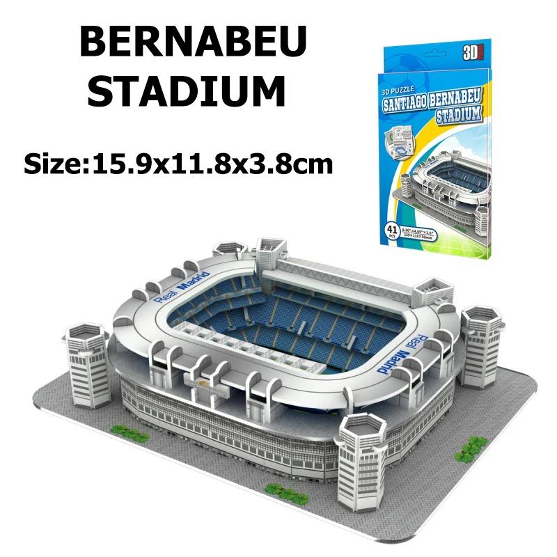Desktop Ornaments Football Field Model Fans Souvenir DIY Paper Puzzle Table Games 3D Building Stadium Assembly Simulation TMZ