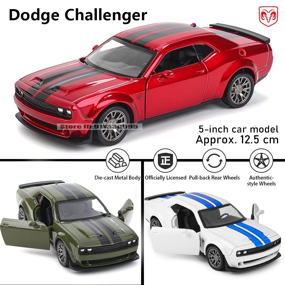 MSZ 5-inch Alloy Car Model Dodge Challenger Rebound Function Static Model Alloy Die-casting Car Model Collection Gift Toy