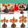 Festive Resin Pumpkin Cup And Broom Craft Set For Halloween Parties And Seasonal Home Accents