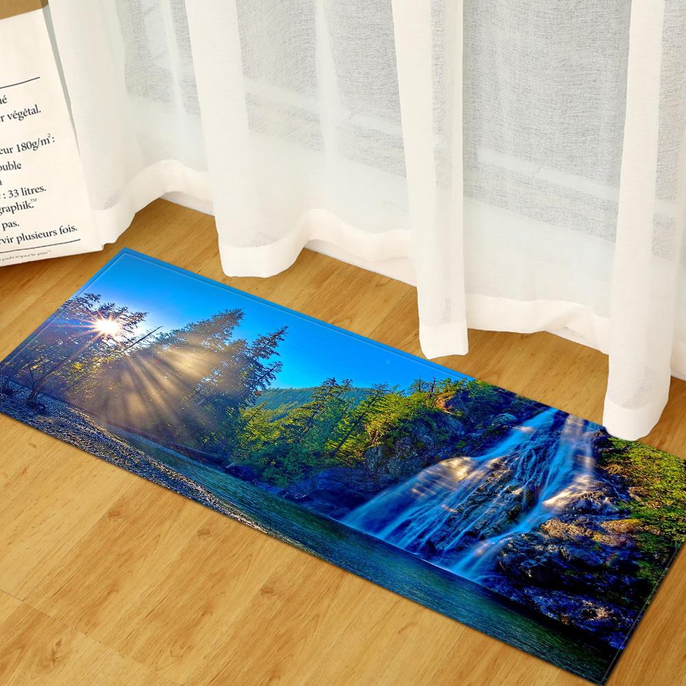 Landscape Entrance Floor Mat Toilet Bathroom Mat Kitchen Long Bedroom Carpet Floor Mat