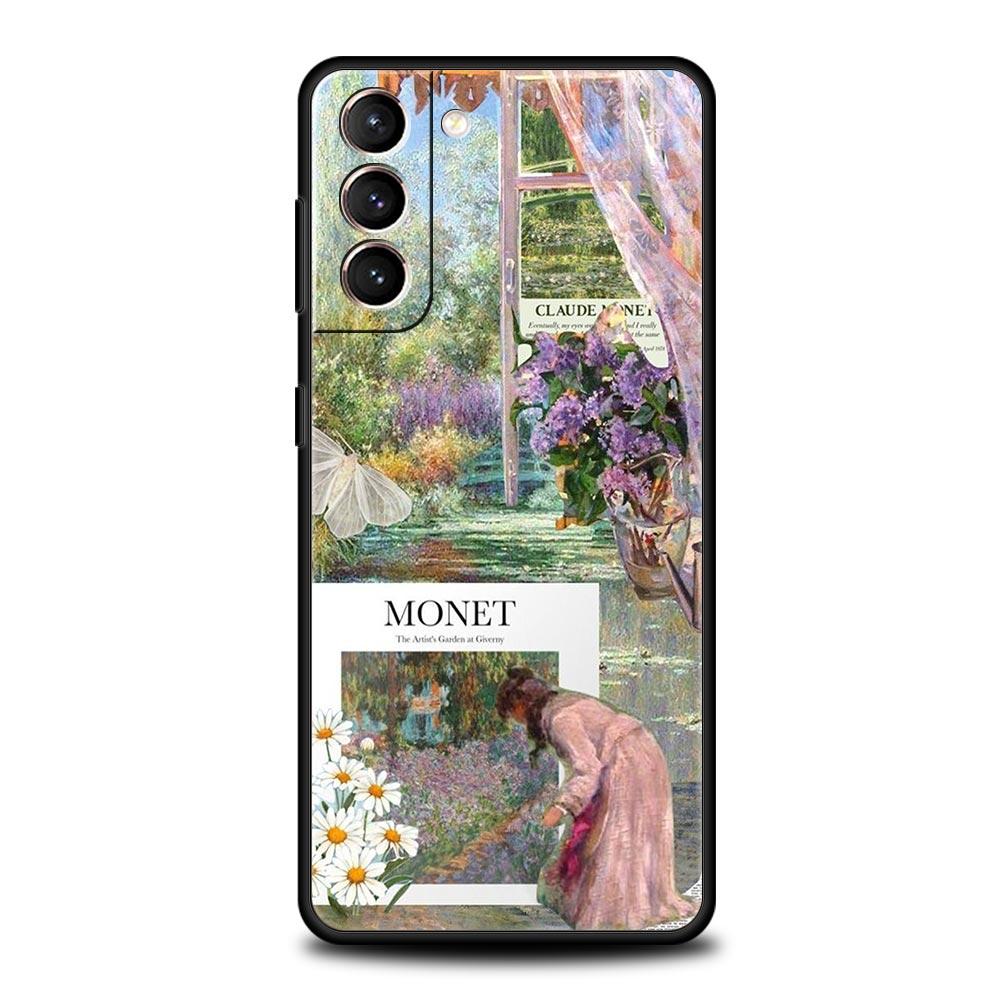 Handyhülle für Samsung Galaxy S24 S23 S22 Ultra S20 S21 FE 5G S10 S9 Plus S10E S8 S7 Edge Weiche Silikonhülle Claude Monet Kunst