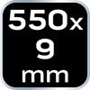 EXTREME cable ties 9.0 × 550 mm, black, 50 pcs.