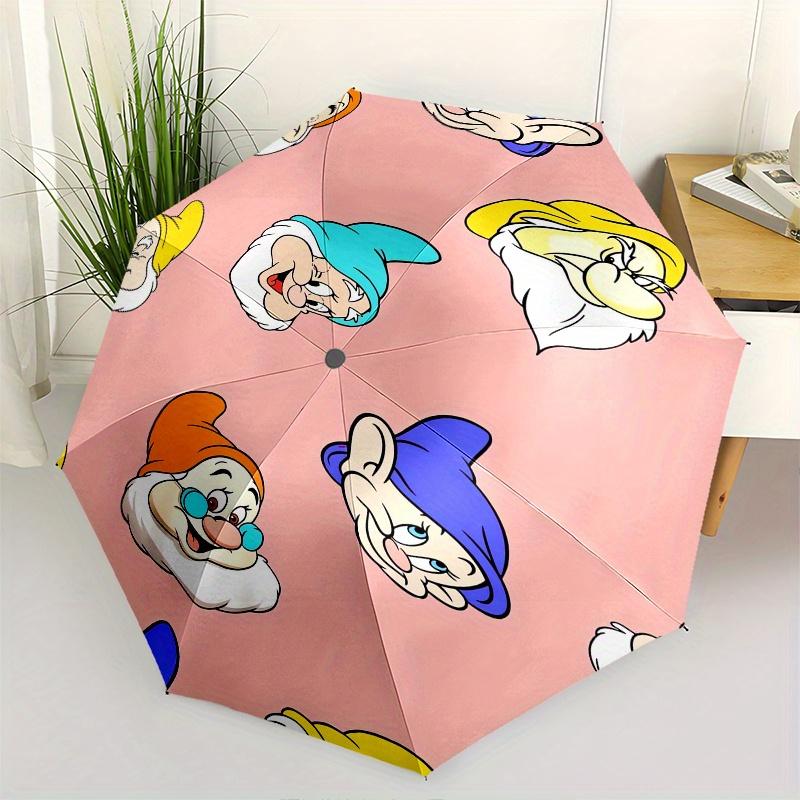 

Seven Dwarfs Themed Automatic Opening and Closing Folding Umbrella, Reinforced 8 Ribs, Compact Travel Design, Fashionable Folding Umbrella,