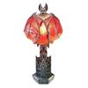 Bat Wings Lamp Gothic Wings of Night Halloween Lamp Vintage Bat Table Lamp with Red Glow Cathedral Base Night Light for Spooky Horror Room Witchy