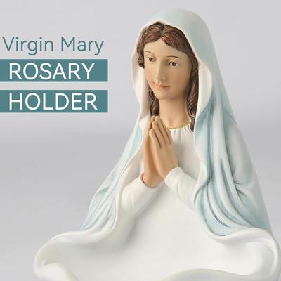 Socha Panny Marie Socha Panny Marie Katolická náboženská socha s držákem pro ženy Domov Rodina Kostel Dekor Vnitřní Venkovní Zahrada