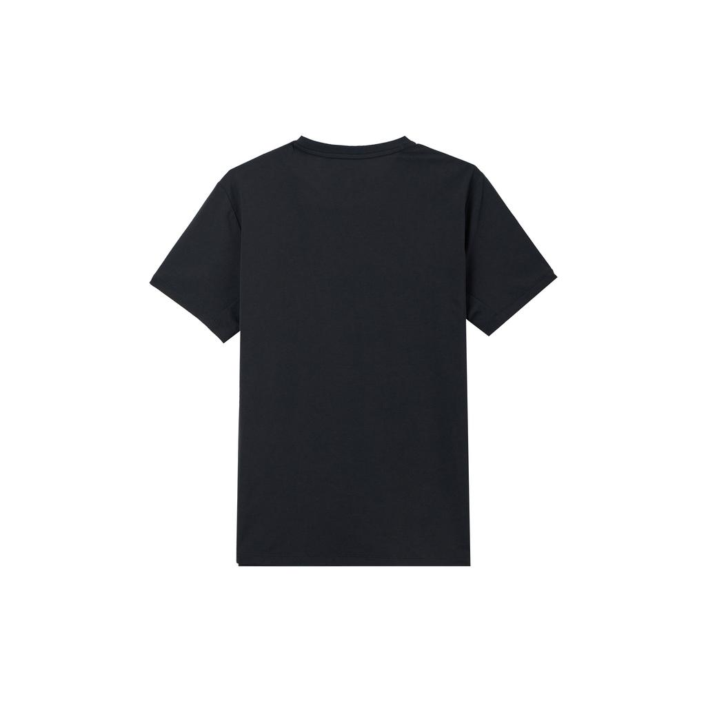 FILA Latte Girl 3.0 Athletics Vintage Logo Print Crew Neck Short Sleeve T-Shirt Men Tops Deep-Black A11M321104FBK
