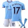 Manchester City De Bruyne Nr. 17 Trikot 2022/2023 Heimfußballtrikot Erwachsene Fan-Version